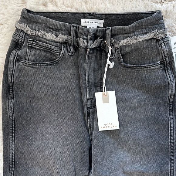 Good American Good Curve Skinny Crop Jeans Size 00/24 - Picture 3 of 9